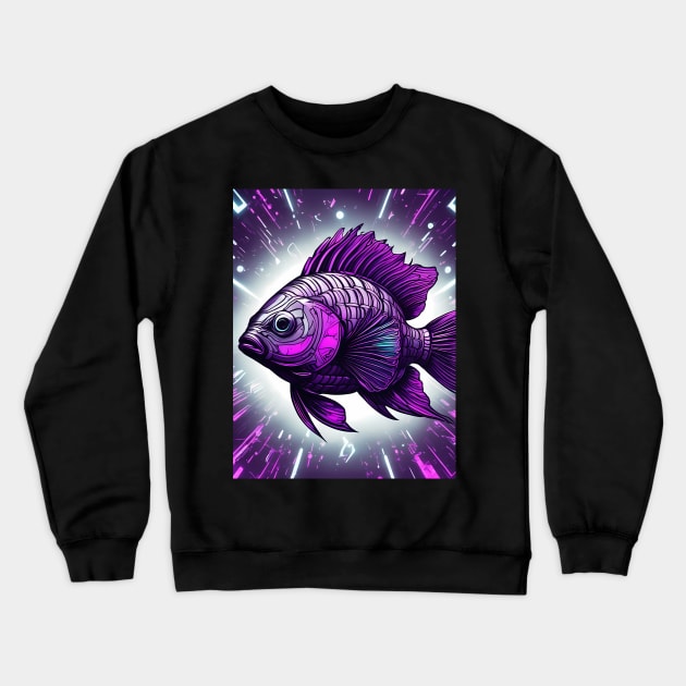 the fish's finblade Crewneck Sweatshirt by animegirlnft